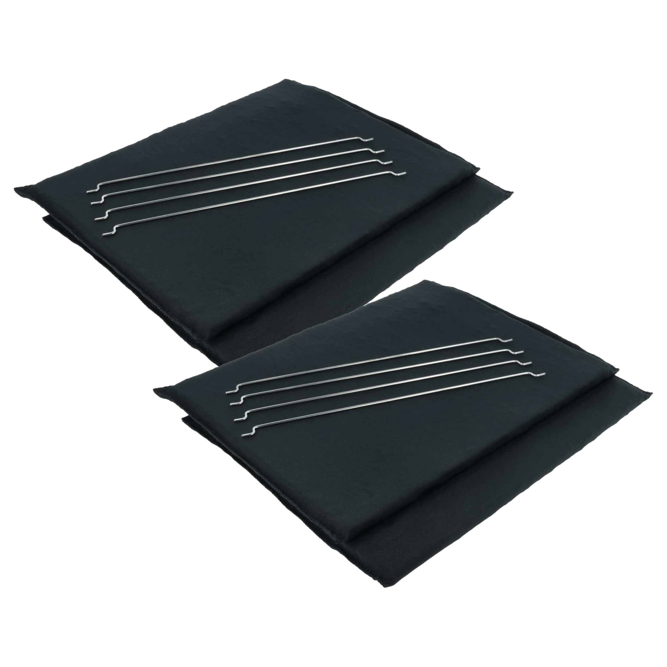 vhbw 4x Aktivkohlefilter Ersatz für Miele DKF 22-1 | 4002515445303 für Dunstabzugshaube + Befestigungsmaterial