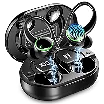 Cuffie Bluetooth 5.4 Sport, 2026 Auricolari Bluetooth con 6D Bass Stereo, 50 Ore Cuffie In Ear Cancellazione Rumore ENC e 4 HD Mics, IP7 Impermeabile Cuffie Senza Fili, HiFi Cuffiette LED Display