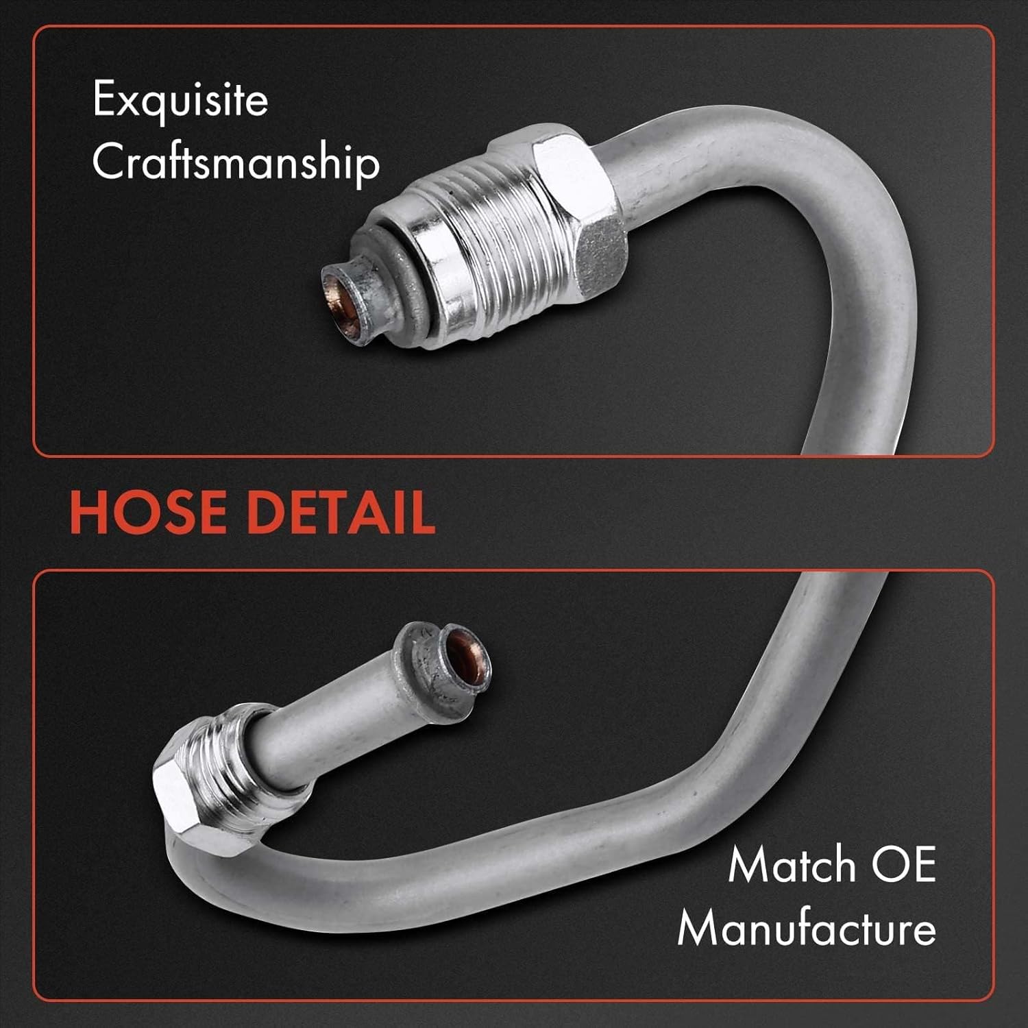 A-Premium Power Steering Pressure Line Hose Assembly Compatible with Chevrolet, GMC Models - Silverado, Tahoe, Yukon, C1500 C2500 K1500 Suburban, 1996, 5.0L 5.7L 6.5L 7.4L