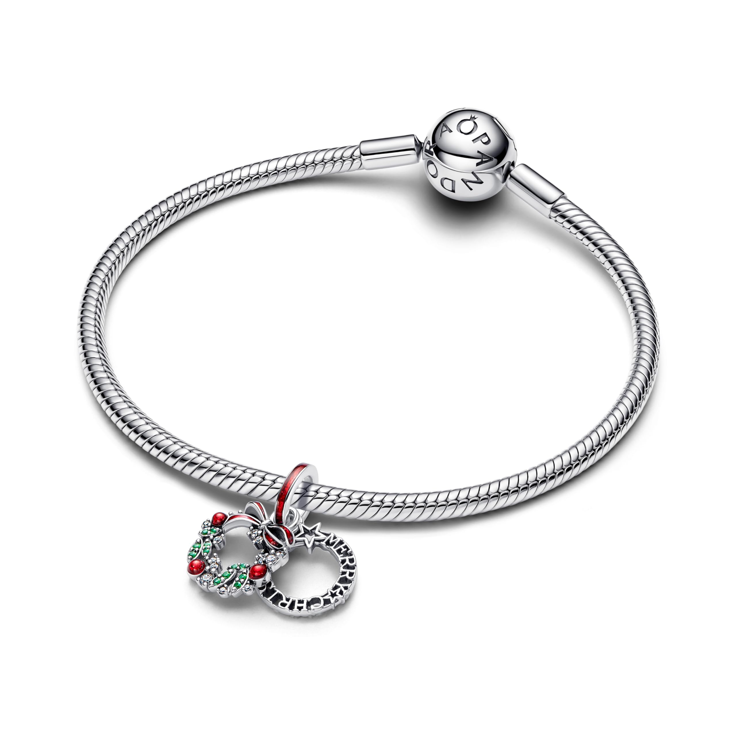 PANDORA Weihnachtskranz Doppelter Charm-Anhänger 794238C01 Charm Anhänger