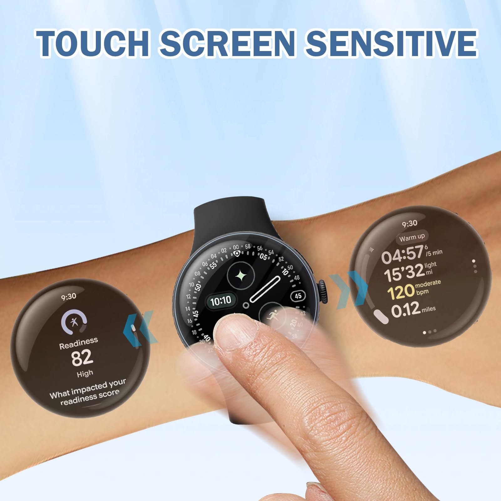 Protector de pantalla Google Pixel Watch 4 41 mm TPU Ultra HD Anti arañazos