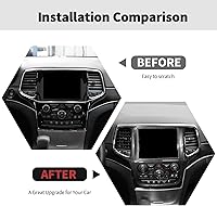 Vista 2 de RT-TCZ Consola central de fibra de carbono Navegación multimedia Panel GPS Trim Cubierta Decoración Interior Accesorios para Jeep Grand Cherokee