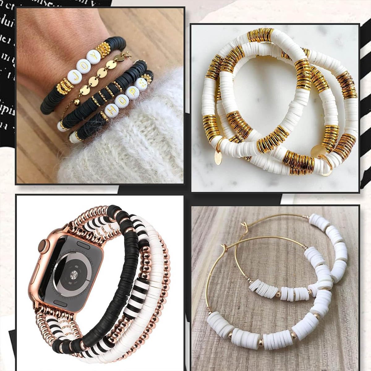 Ptyism Kit Perline in Argilla 3000+ per Braccialetti Fai-da-te