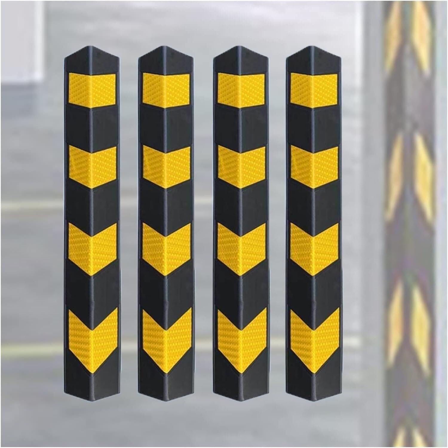 ZCX Protectores de Bordes y Parachoques de Pared, Protector de Esquina de Borde de Espuma en Forma de L, Protectores de Pared de Garaje, Poste de Parachoques de Borde Columnas Parking Protector (Colo