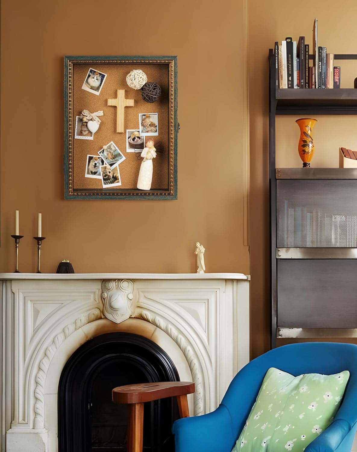 Shadow Box Frame 11x14 for DIY Craft Flowers Sea Shells, Rustic Memory Display Case for Baby Keepsakes Tickets, 3D Miniature Floating Picture Frames for Farmhouse Vintage Room Decor (Green)