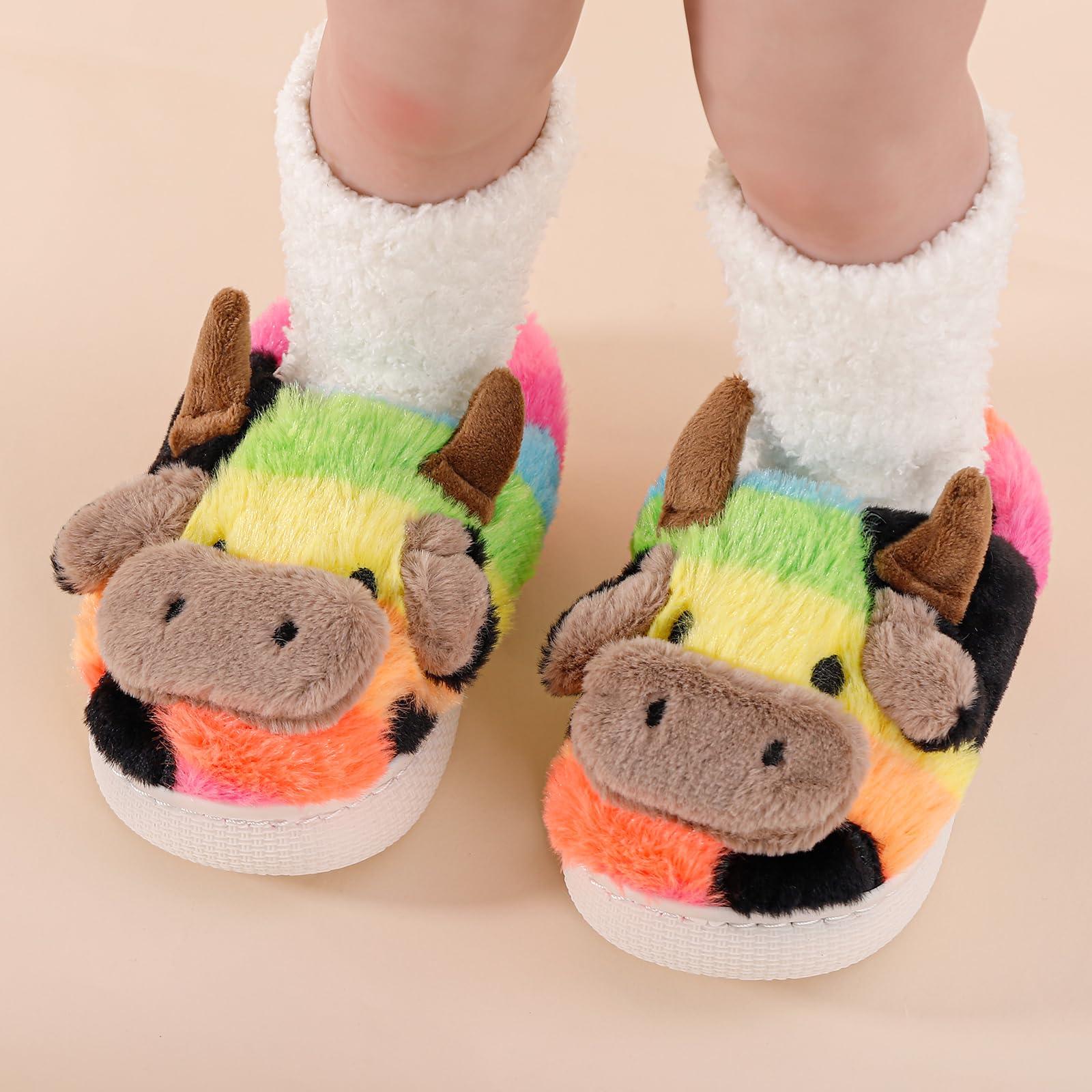 MASOCIO Pantuflas Niños Niñas Zapatillas de Estar por Casa Animales cogedor Calentar Antideslizante Talla 26-37 EU