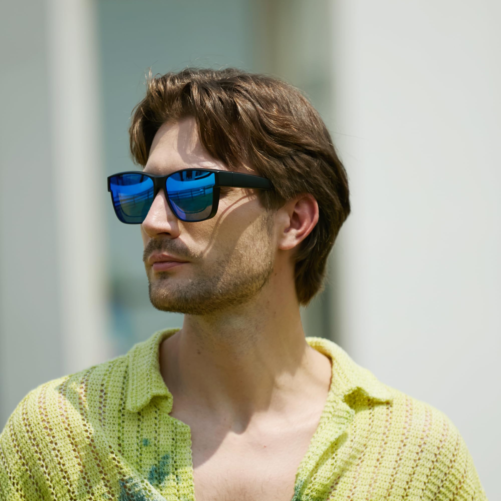 URUMQI Surlunettes de Soleil Femme Homme, Sur Lunettes Polarisée avec protection UV400 polarisantes Lunette pour Conduite, Cyclisme, Sport et Loisirs