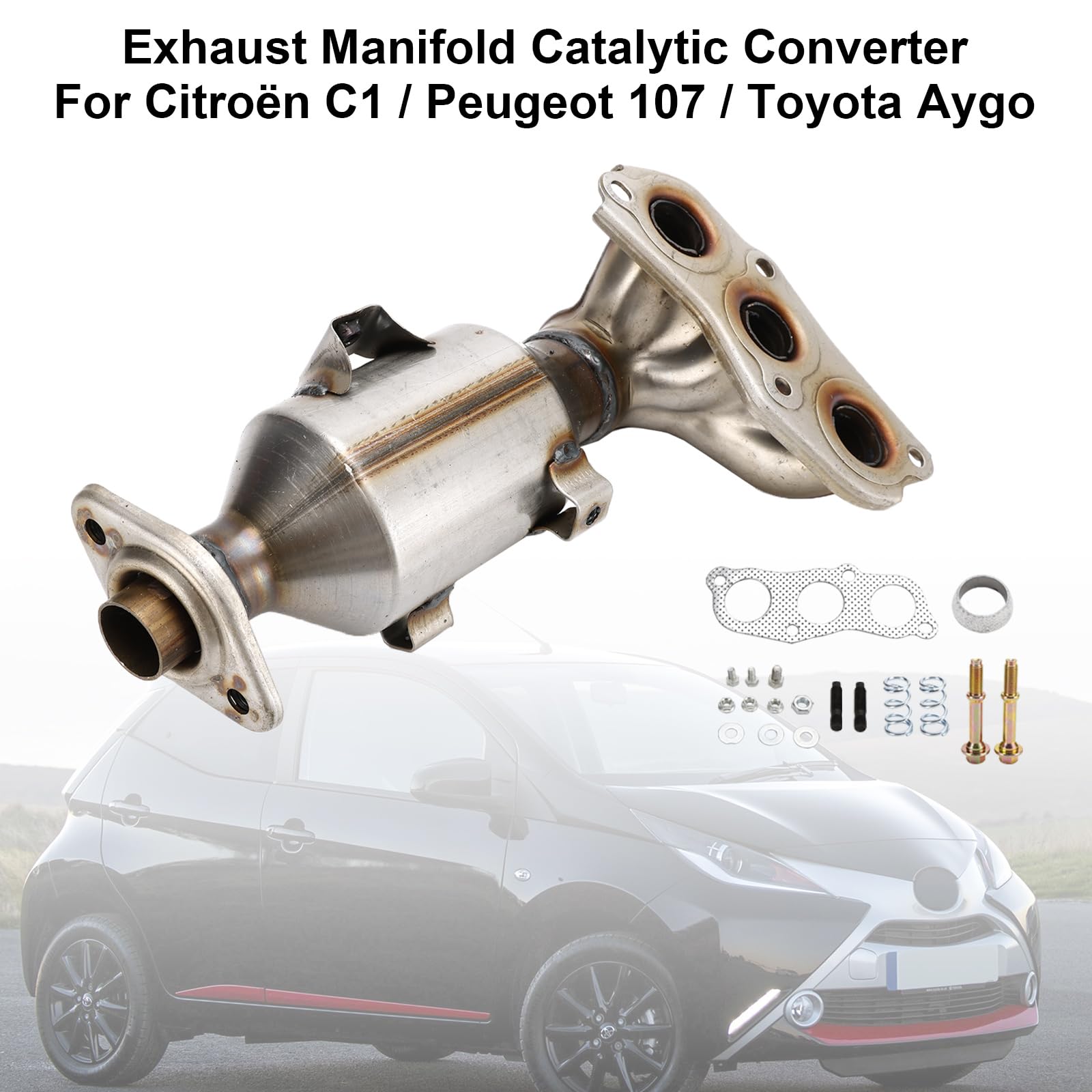 Catalizador 0342K0 para Fit for Toyota Aygo Fit for Citroen C1 Fit for Peugeot 107 2005-2014