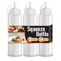 Vista 22 de Juego de 6 botellas invertidas para condimentos de 16 onzas, diseño mejorado con juntas de sellado adicionales, válvula de cierre automático