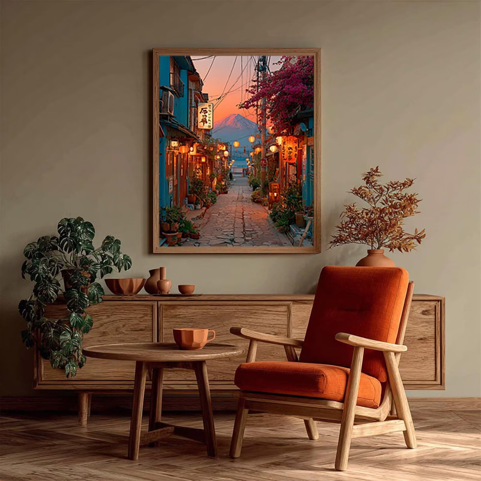 Mount Fuji Diamentowe zestawy artystyczne dla dorosłych, Street 5D DIY diamentowy obraz dla dorosłych, DIY, pełne wiercenie, kryształowe zestawy klejnotów dla początkujących, haft krzyżykowy 5D