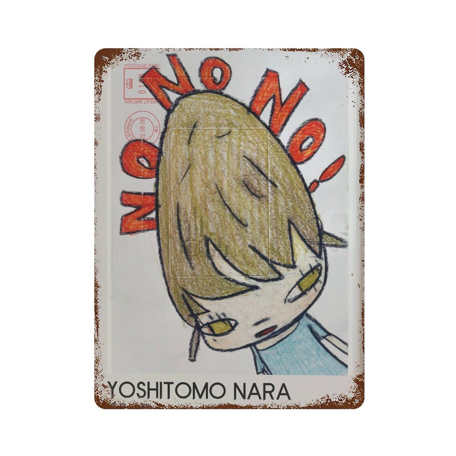 xiaoxiaoshen Sad Girl Portrait. Yoshitomo Nara Expressive Wall Decor Art Metal Tin Poster Modern Home Decor Art Home Bar Shop Decorations Vintage Sign 40x30cm