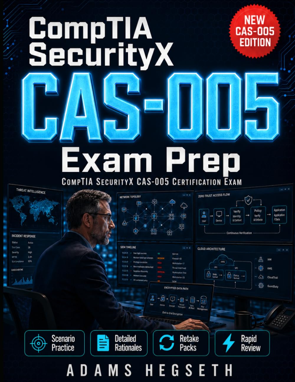 CompTIA SecurityX CAS-005 Exam Prep: Scenario Practice for the CompTIA SecurityX Certification Exam with Rationales That Fix Misses