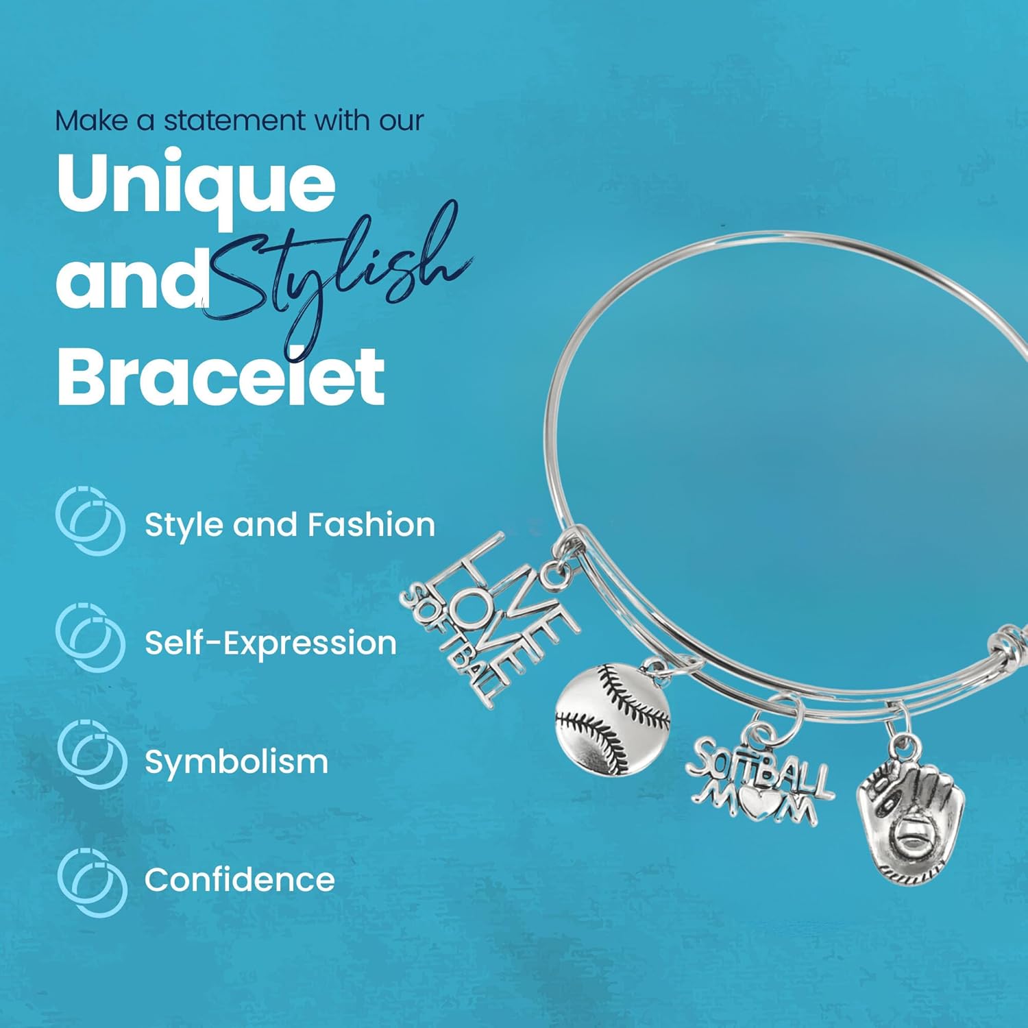 Infinity Collection Softball & Baseball Coach Bracelet - Softball Jewelry Gift for Coaches, Women, Thank You & Appreciation - Image 4