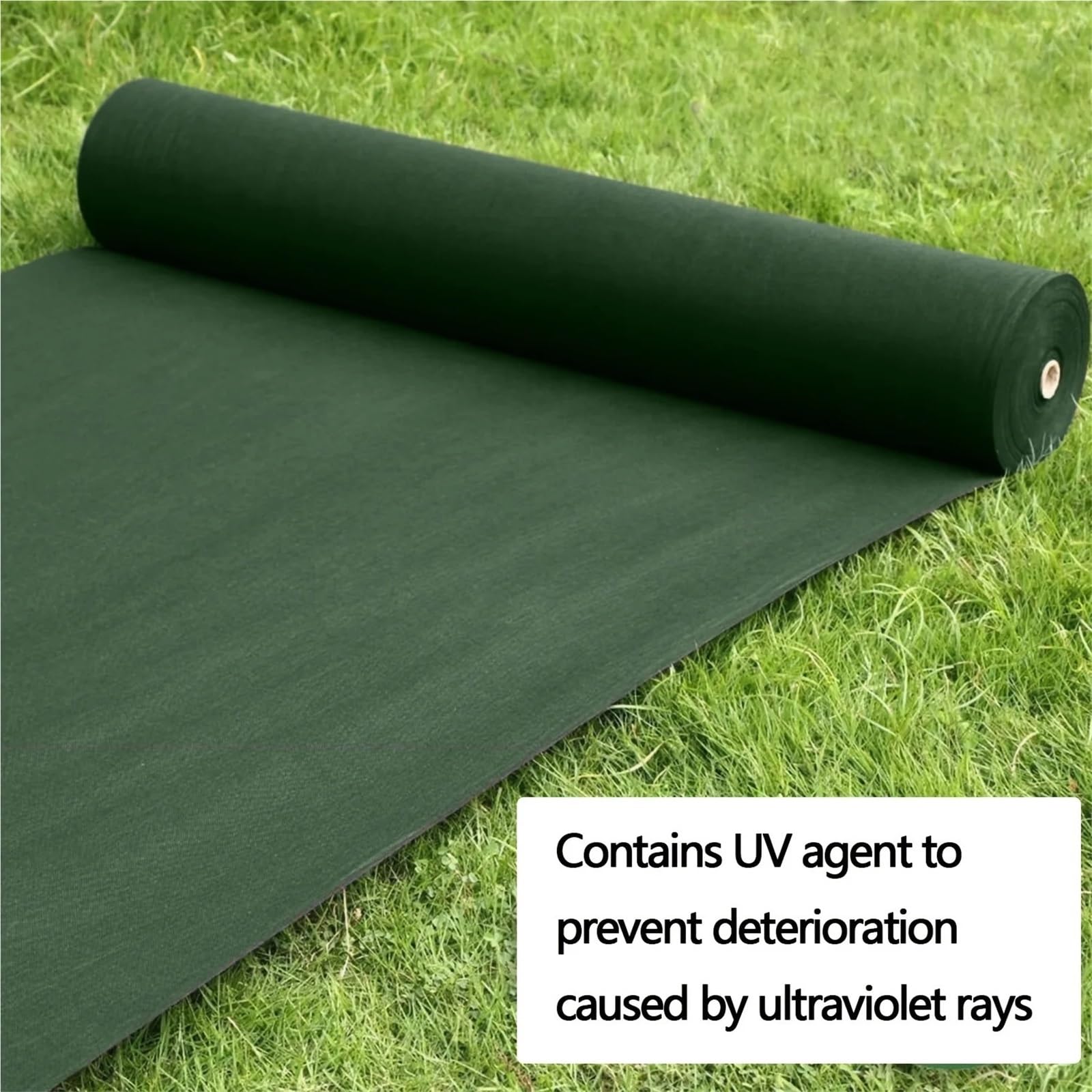 Malla Antihierbas Revestimiento de Suelo no Tejido Resistente, Barrera contra Malas Hierbas, Verde, Adecuado for Jardines, Patios, Granjas y huertos(0.8Mx10M)