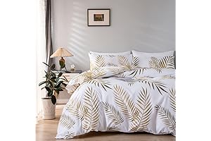 Green Gold Leaf Comforter Set King Size