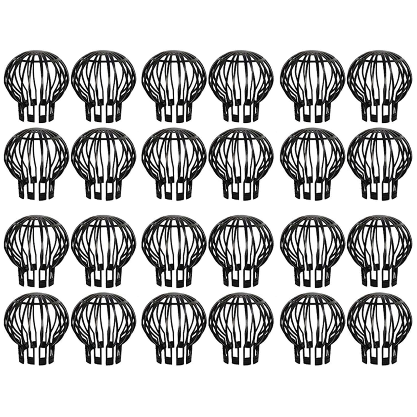 Jnchdghwa Black 24Pcs Gutter Guard Downspouts Filter Strainer Preventing Leaf Debris Branches Roof Moss From Clogging The Pipes