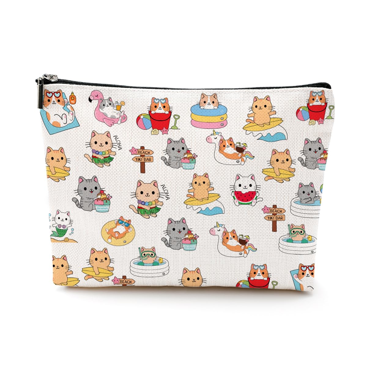 Cat Gifts Cosmetic Bag Cat Lover Gifts for Women Cats Mom Lady Themed Gift for Girls Nurse Coworkers Cute Cats Stuff Merch Graduation Birthday Christmas Makeup Bag Friendship Appreciation