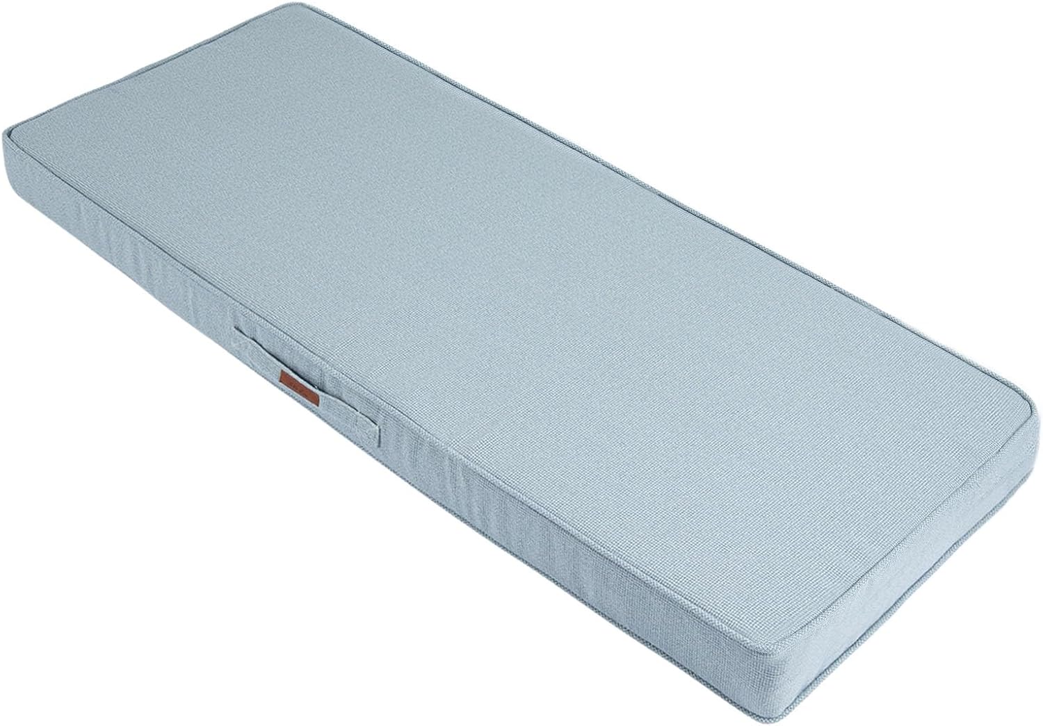 Outdoor Bench Cushion 42x18 Inch, Waterproof Patio Furniture Cushion for Loveseat Settee Couch Sofa, Garden Porch Swing Pads with Handle and Ties-Frost Blue Frost Blue 42 x 18 x 3 In