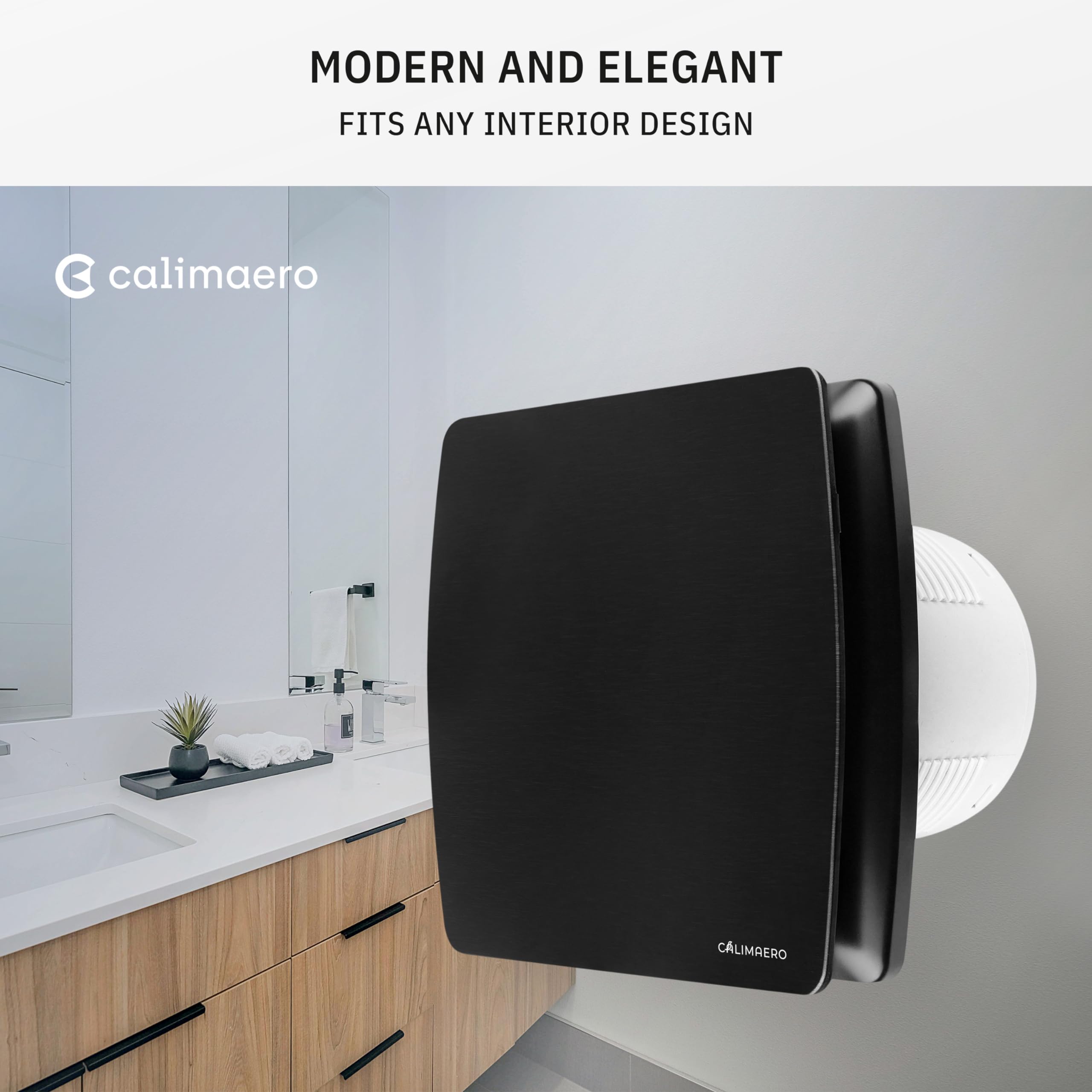 BREEZE Ventilador de Baño 100mm Con Rebosadero y válvula antirretorno, Ventilador de Baño Con Sensor de Humedad, Energéticamente Eficiente, Silencioso, Plástico 12 W, 95m³/h, 32db, Ipx4,