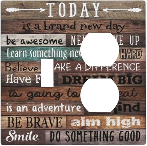 Miniatura 167 de Cubierta de Interruptor de Luz de Palanca de 1 Gang con Estampado de Bosque de Pinos Rústico Campestre, Cabaña Lodge Granero Bosque Forestal de