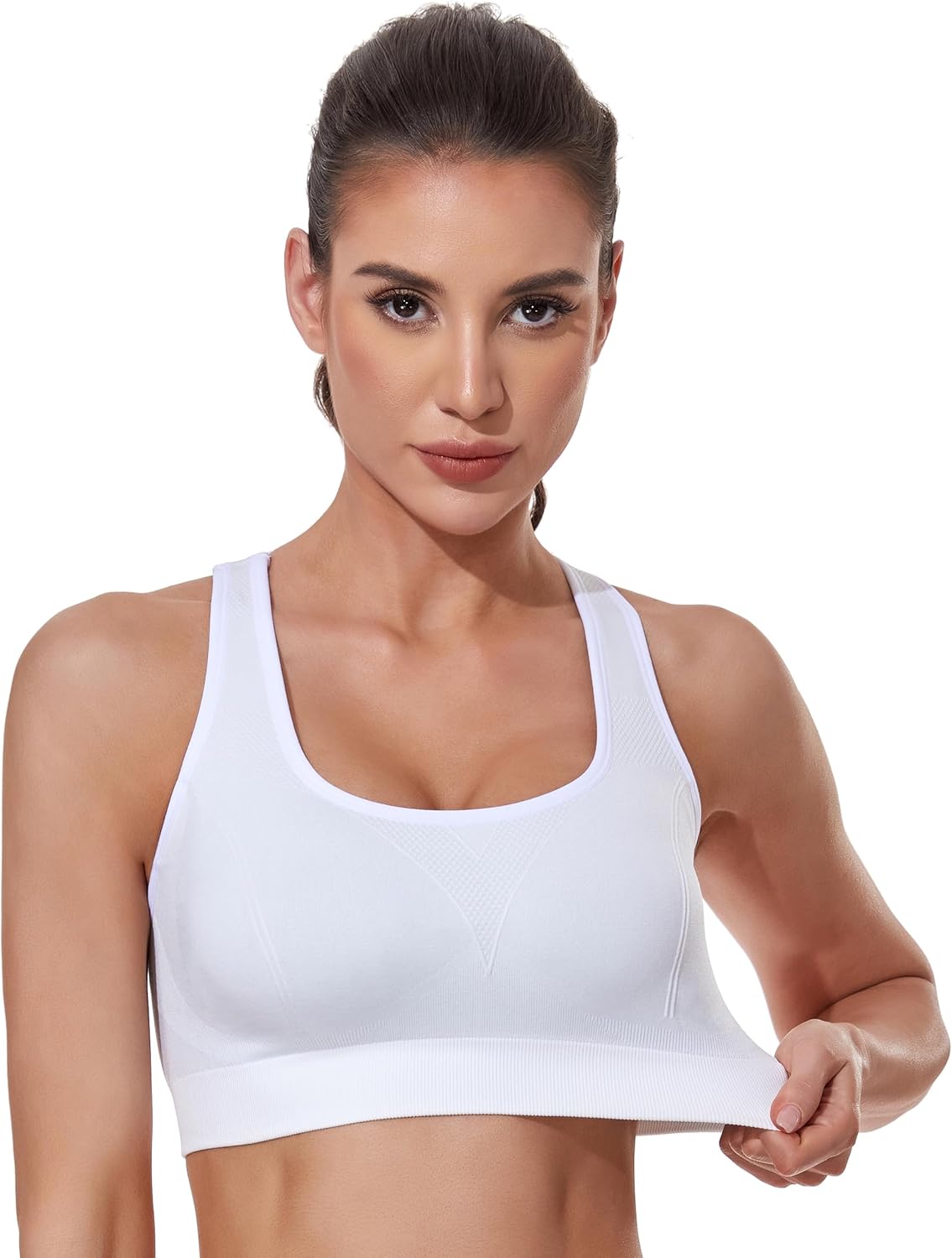 GXXGE Sports Bras for Women High Support Adjustable Straps Padded Cross Back Sport Bra for Workout Yoga Running Gym - Image 3