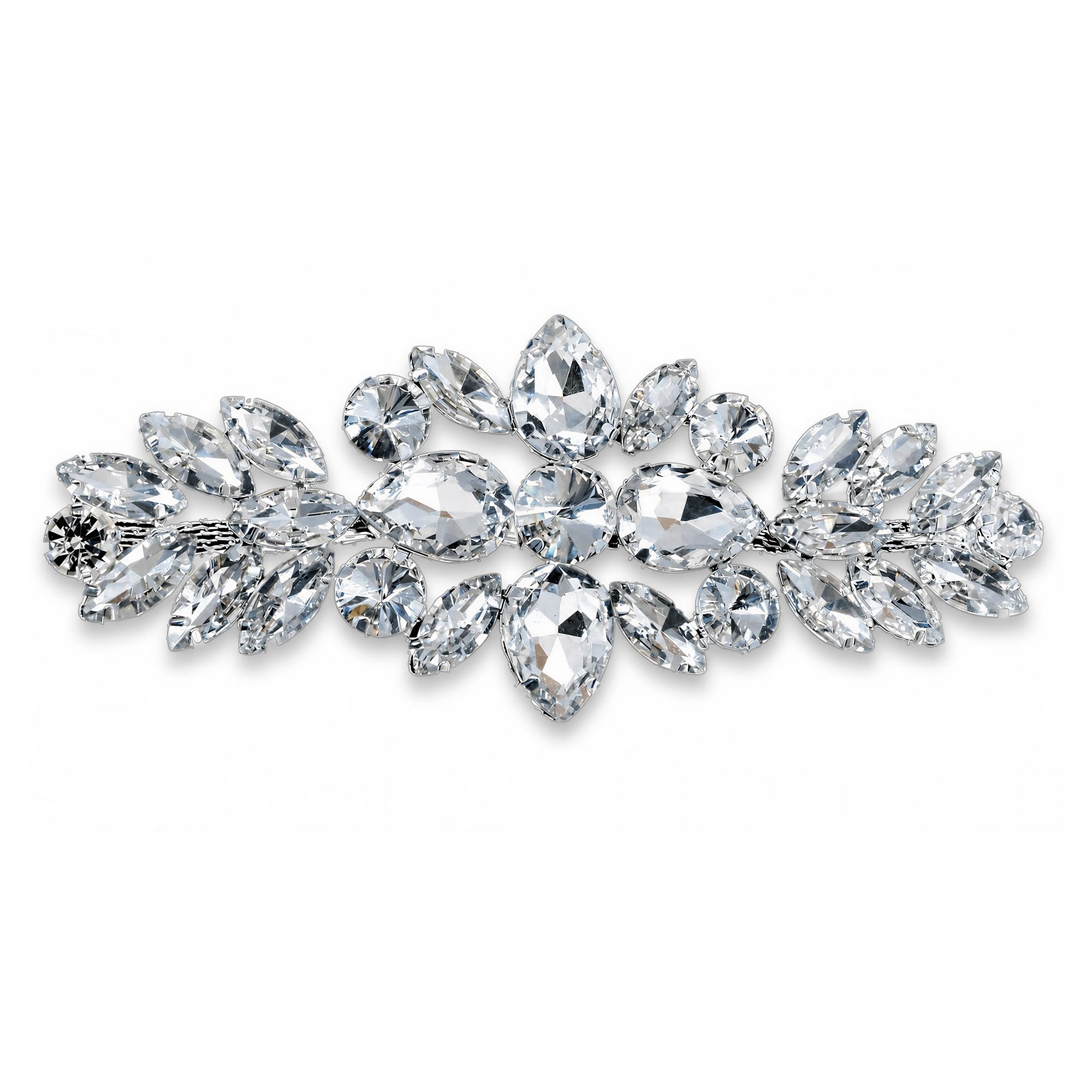 Trimming Shop Diamante Crystal Rhinestone Sew-On Motif Patch 110mm x 50mm â image 1