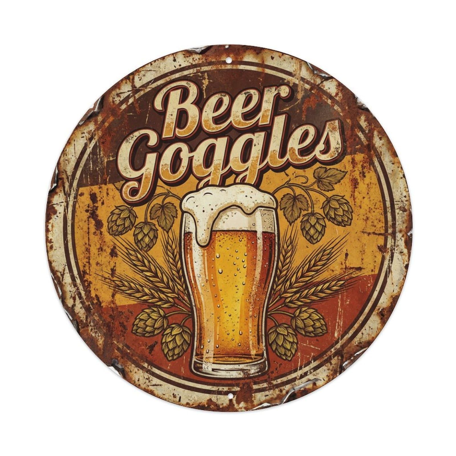 Fyrn Style Metal Tin Sign Vintage Beer Brewery Beer Goggles Retro Bar For Pub