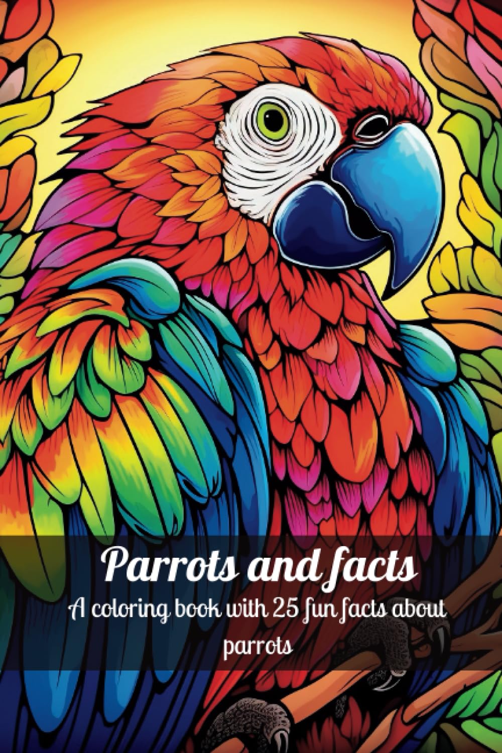 Parrots and facts: a 25 page mandala coloring book for relaxation and learning: Stress relieving parrot designs with educational facts