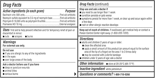 Miniatura 3 de GoodSense Pomada antibiótica triple de máxima resistencia y alivio del dolor: alivia cortes dolorosos, raspaduras y quemaduras, previene