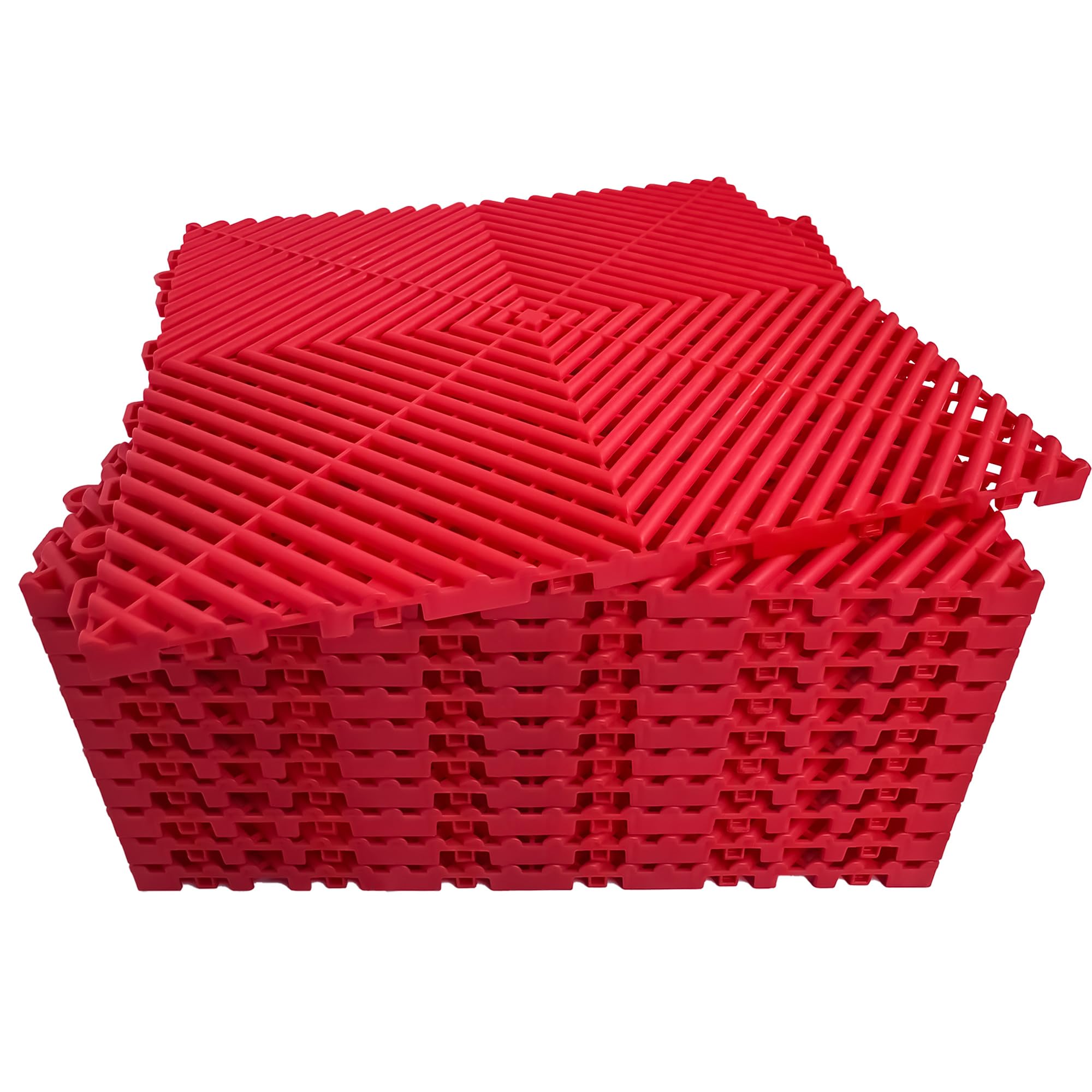 Interlocking Garage Floor Tiles, Rigid Drainage 16"x16" Blue 24-Pack — Amazon image 10