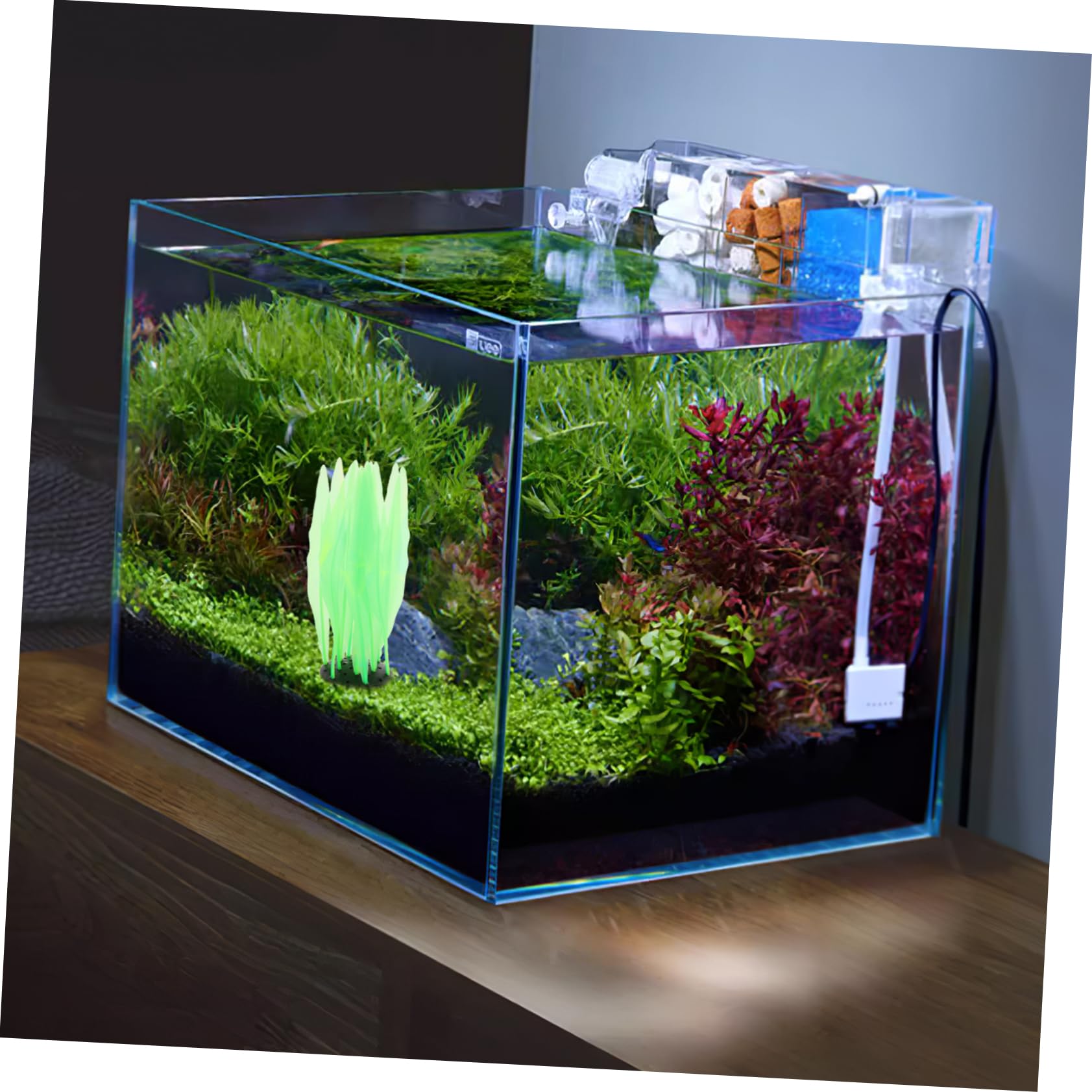 Plantas Acuario SUPVOX 2 Piezas De Acuario Paisajismo Pecera De Hierba Plantas De Seda Para Pecera, Decoración De Peceras, Tanques De Agua, Pecera, árbol, Adorno Alto, Decoración De Acuario, Accesorios De Plástico