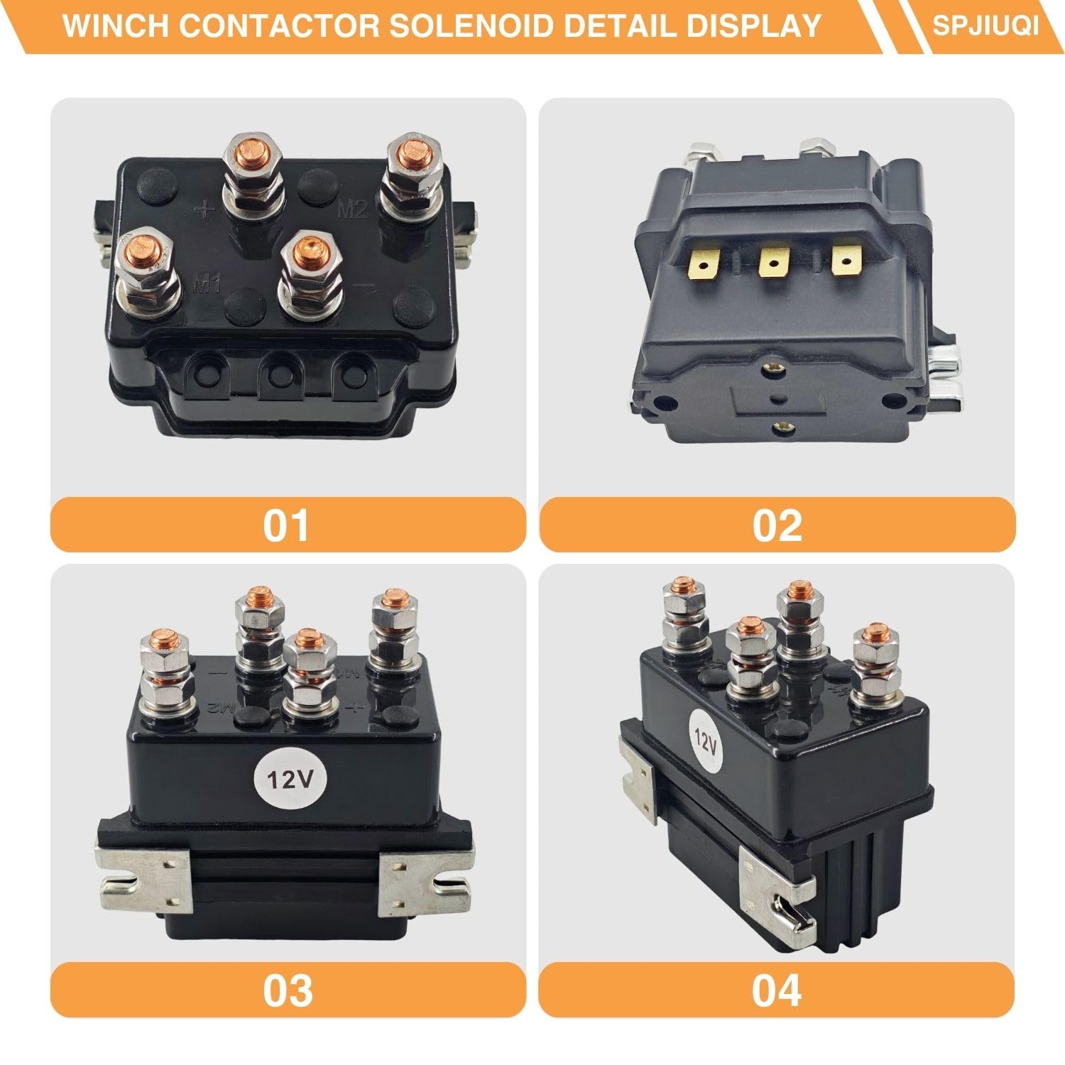 Relé solenoide de cabrestante de 12 V 500 A, controlador resistente, contactor de marcha atrás de 8000 a 12000 libras para ATV, SUV, 4WD, SUV, camiones, motores esparcidores compatibles con