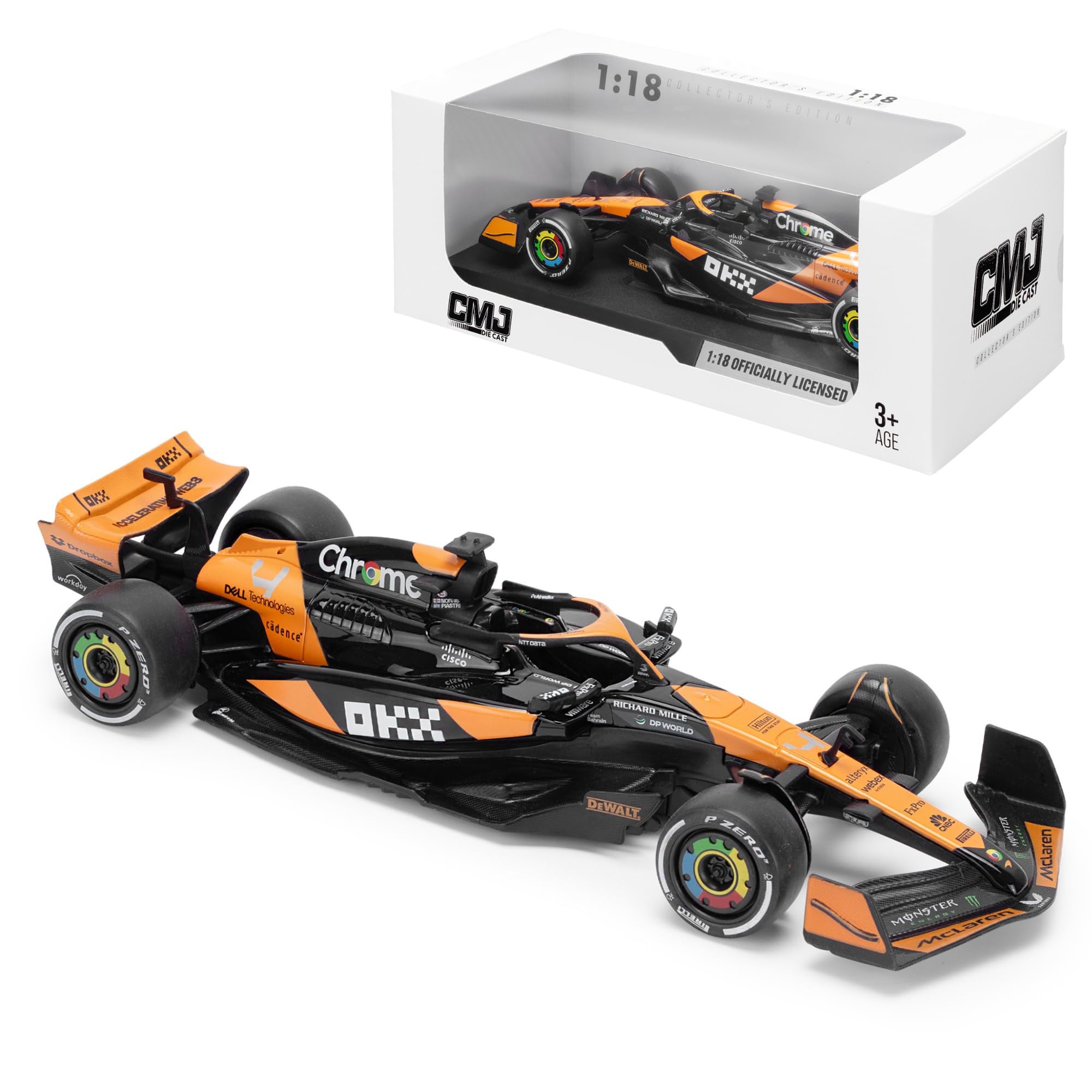 McLaren F1 1/18 コレクターズクラブエディション McLaren MCL38 F1 1:18 Scale Die-Cast Model Car - 2024 | Detailed
