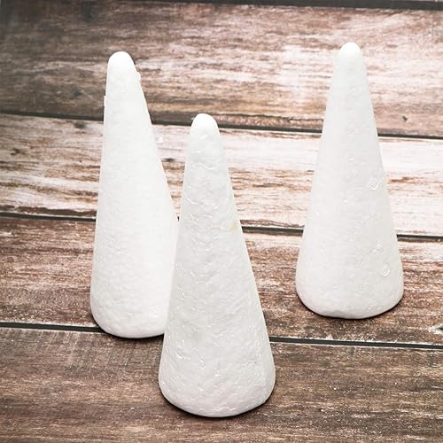 Miniatura 9 de GANAZONO Kit de cono de espuma de Navidad, crea tus propios adornos, juego de cono de manualidades de Navidad para decoración de árbol de Navidad,