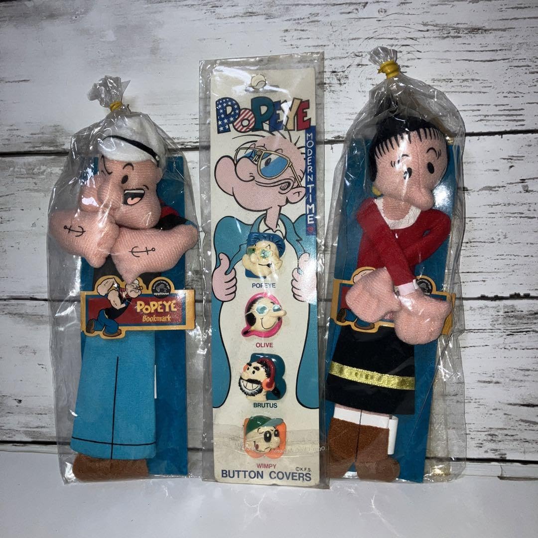 POPEYE ポパイ　ブックマーク　ボタンカバー　グッズ　レトロ　希少　新品 Amazon.co.jp: POPEYE ポパイ ブックマーク ボタンカバー グッズ