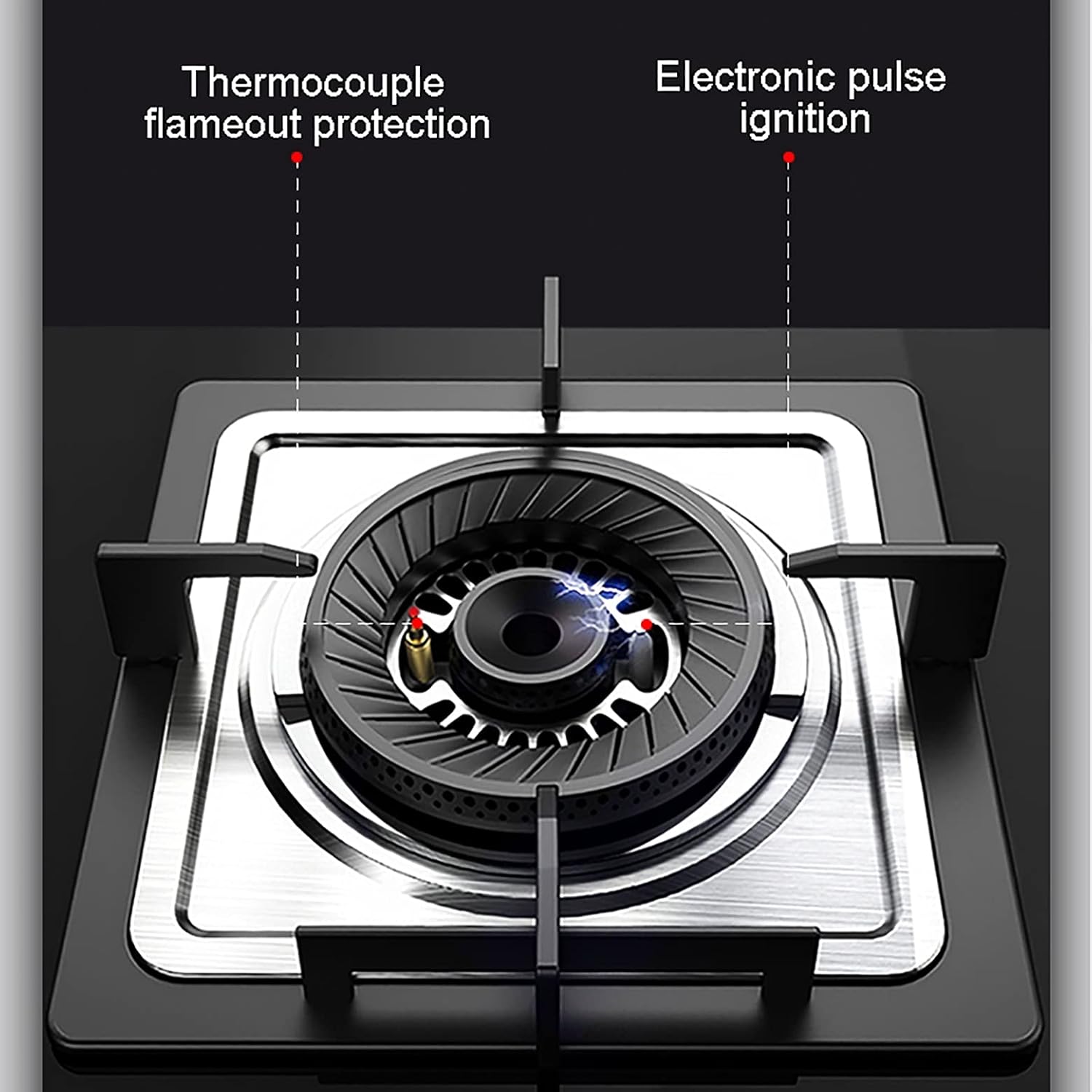 Burner Gas Cooker 2 In 1 Home Kitchen Built In Stove Table Top Cooking 5 2Kw Triple Ring(Lpg)