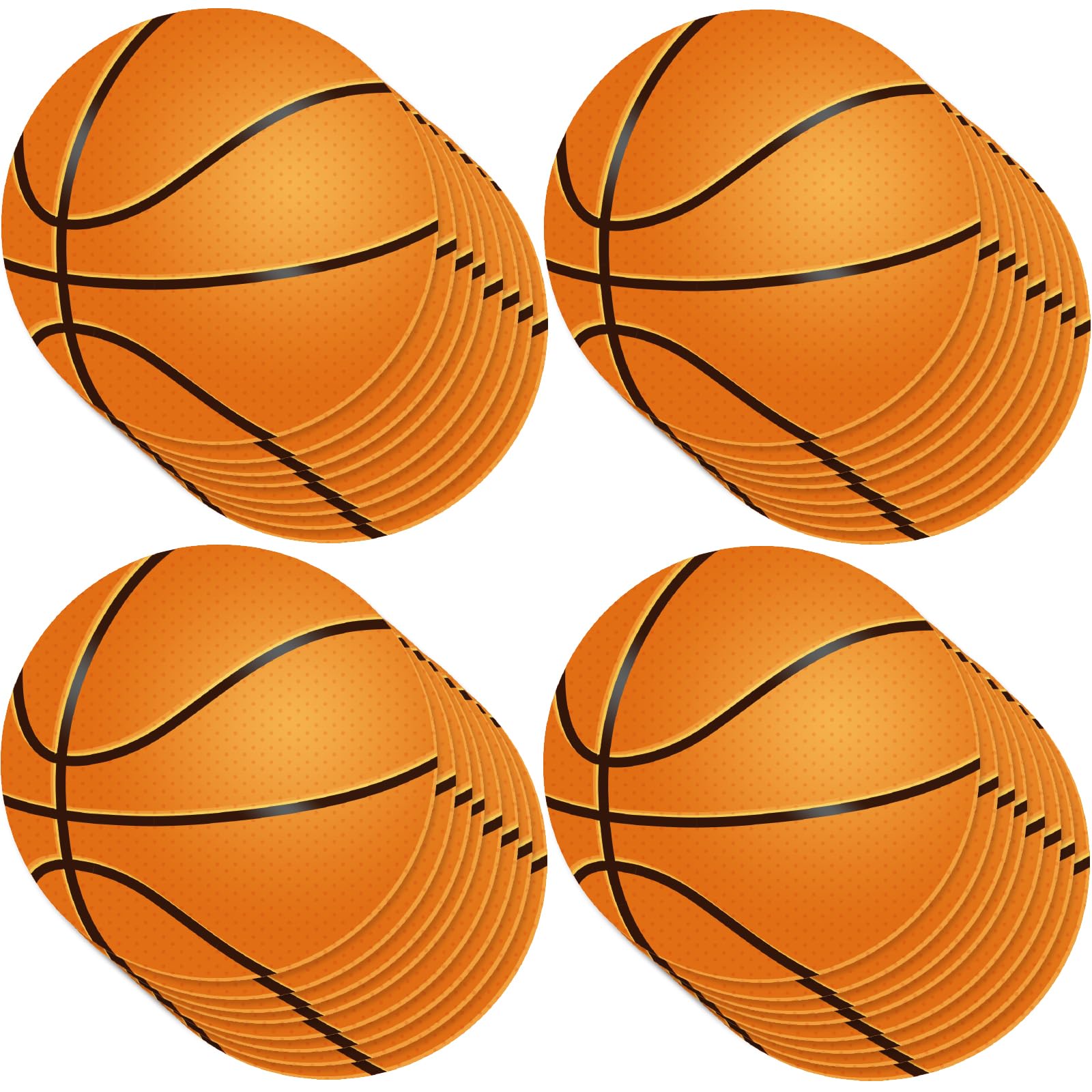 Vuzvuv 60Pcs 6In Paper Basketball Cutouts Party Decor for Bulletin Board