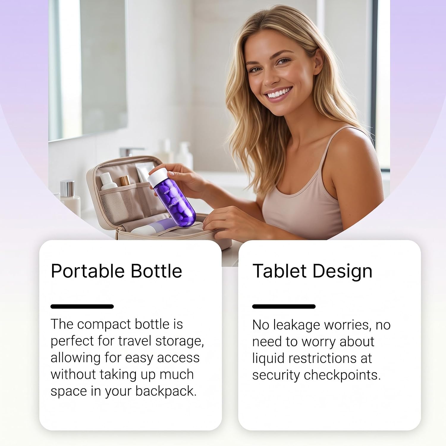 Purple Teeth Whitening Tablets, 2026 New Professional Teeth Restoration Tablets, Fresh Mint Flavor, Color Correcting, Alcohol Free Gentle Oral Care (1 Pack) image 4
