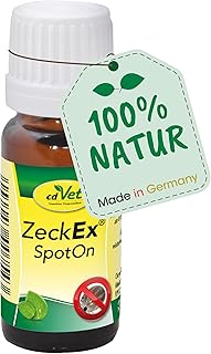 cdVet ZeckEx SpotOn 10ml - Duftöl mit Bio-Ölen mit langanhaltenden, maskierenden Eigenschaften gegen Lästlinge wie Zecken