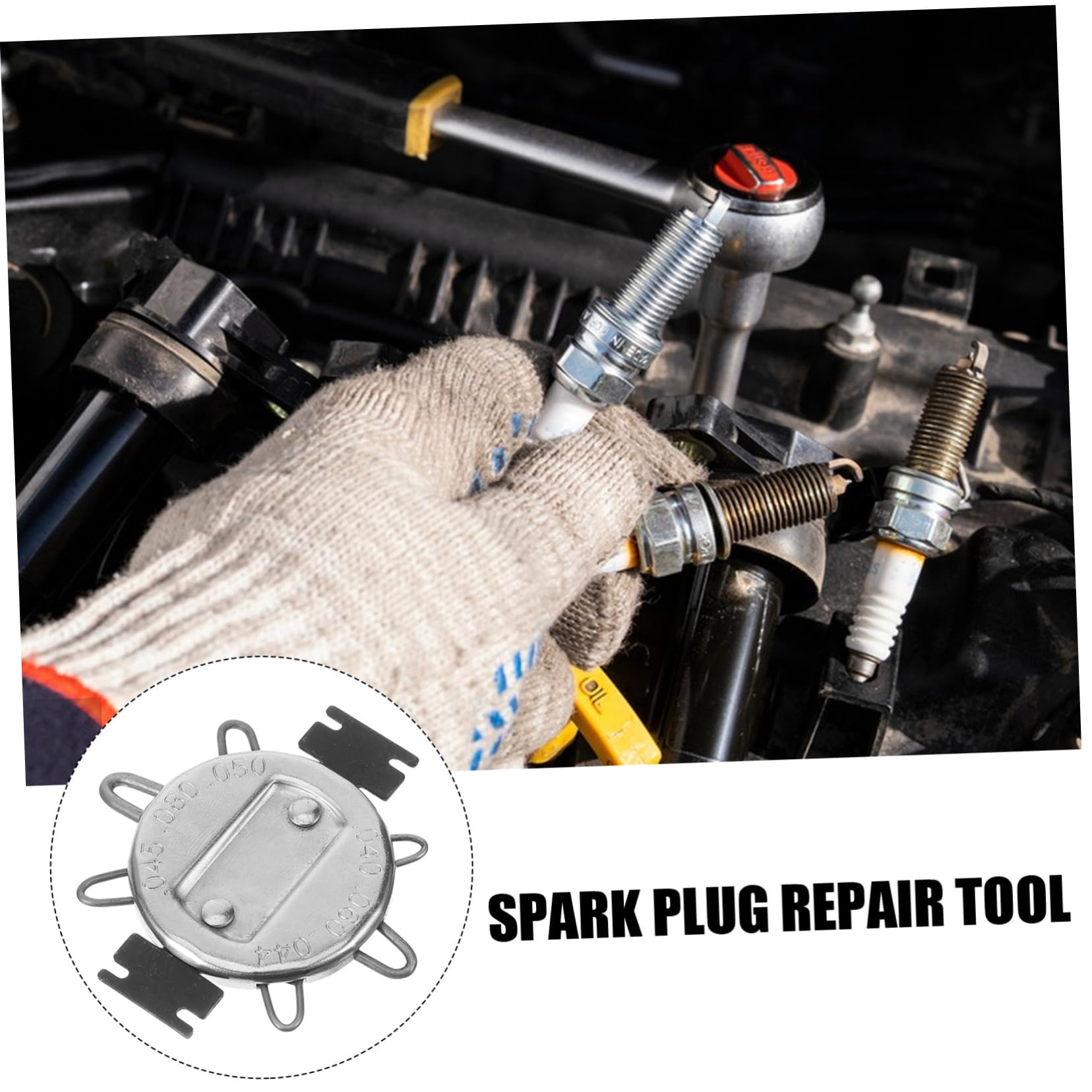 Happyyami Spark Plug Gap Gauge Tool Durable Measuring Tool for Accurate Gap Measurements to Versatile Use for Motorcycles Vehicles Easy Operation Reliable