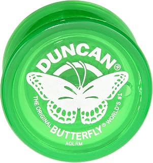 Duncan Toys Butterfly Yo-Yo, Beginner Yo-Yo with String, Steel Axle and Plastic Body, Green