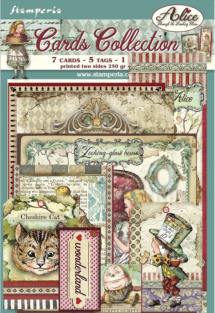 Stamperia - Alice Through The Looking Glass - Cards Collection
