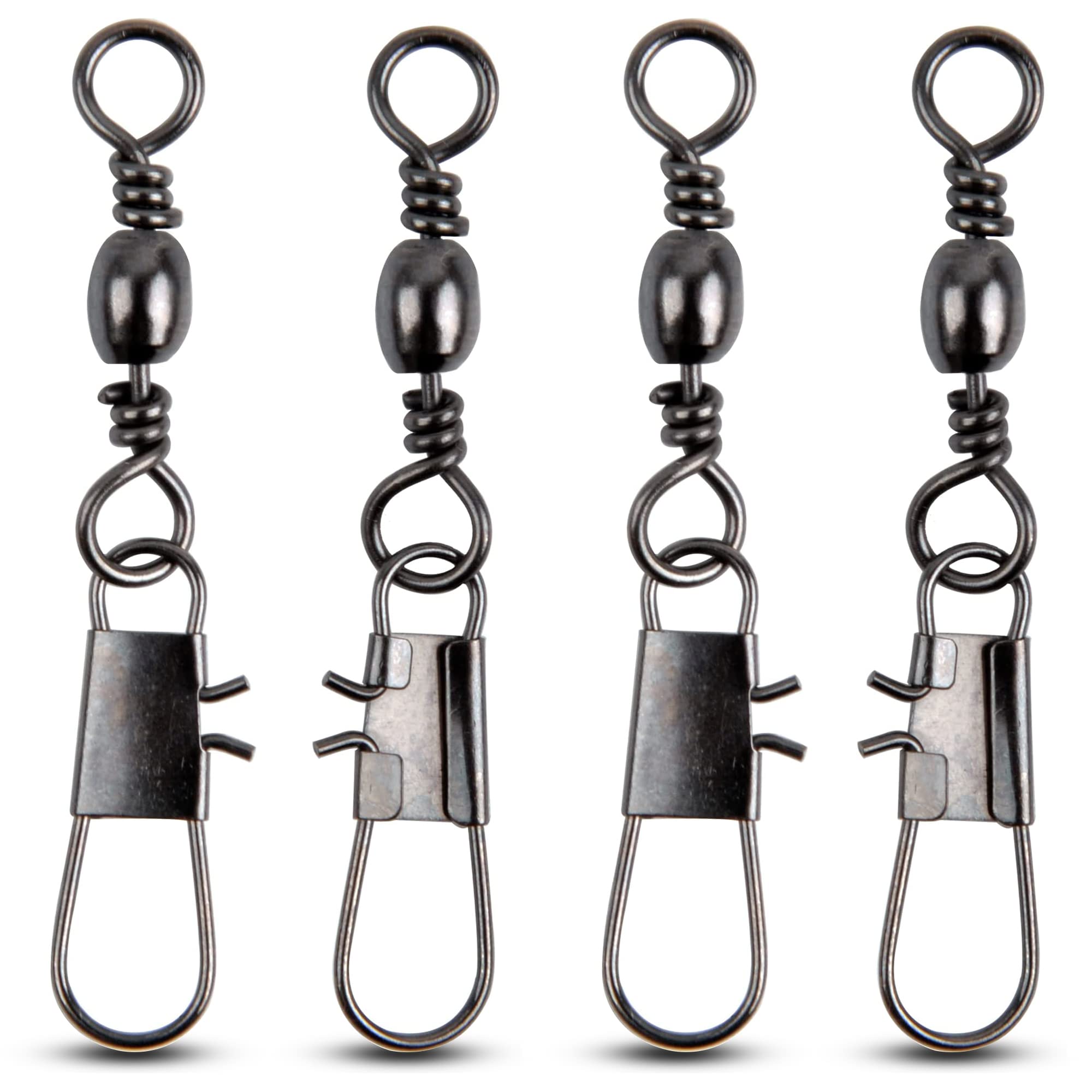 BCTEPTFOTL 50pcs Fishing Clip With Barrel Swivel Stainless
