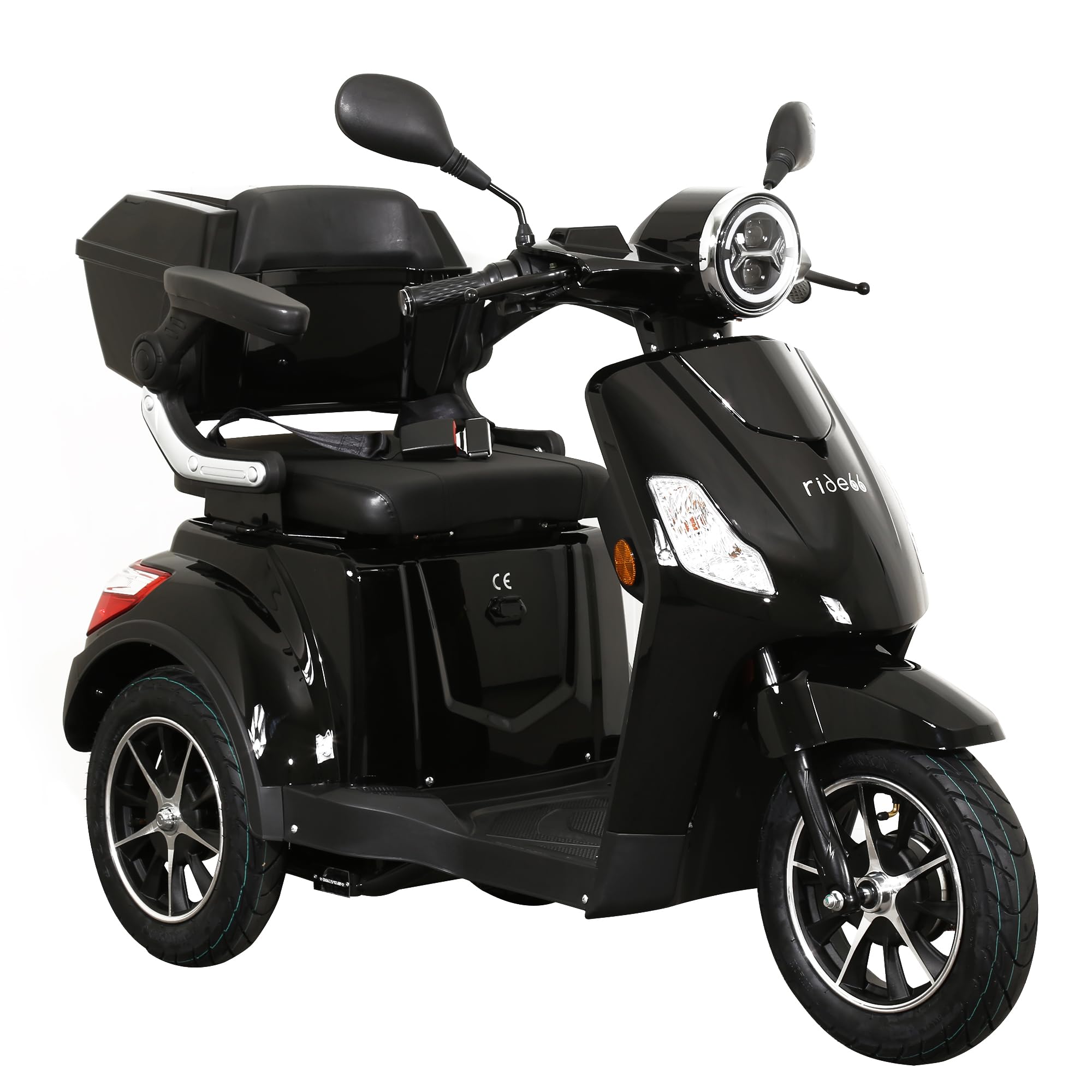 RC50 Scooter électrique 3 roues de mobilité pour senior et PMR, Tricycle Électrique, Autonomie 50 km (Noir)