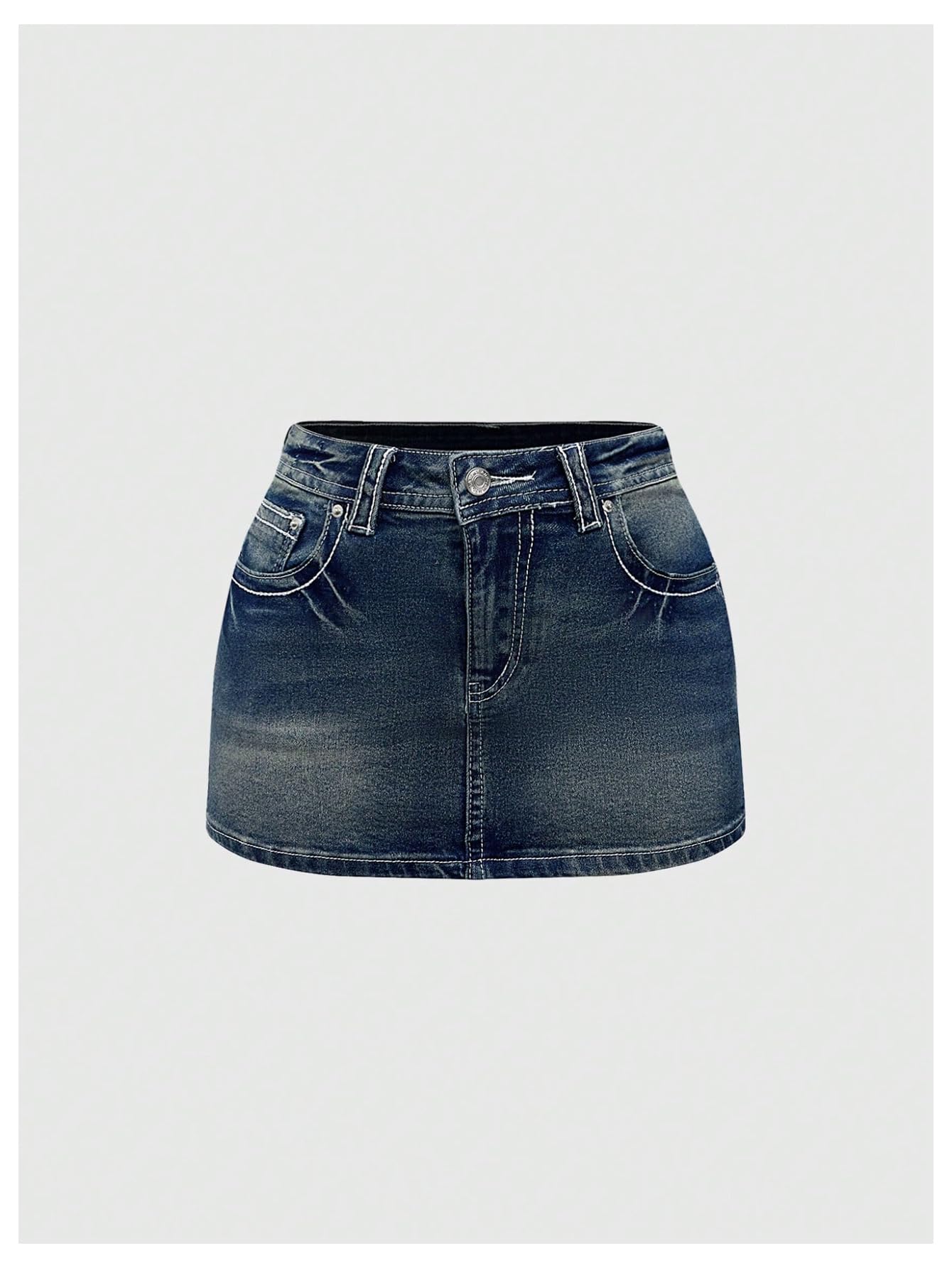 Floerns Minigonna aderente elasticizzata a vita bassa da donna Y2k Butterfly Denim