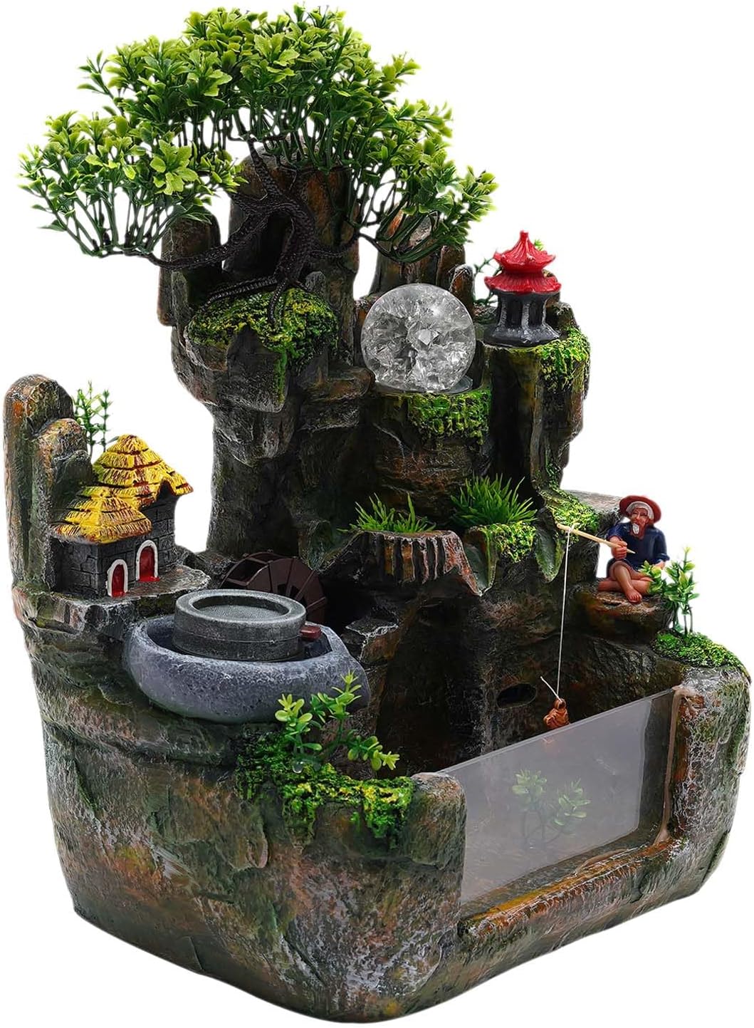 Fish Tank Decor Aquarium Environments Decor Accessories Tabletop Water Fountain for Office Home Decor