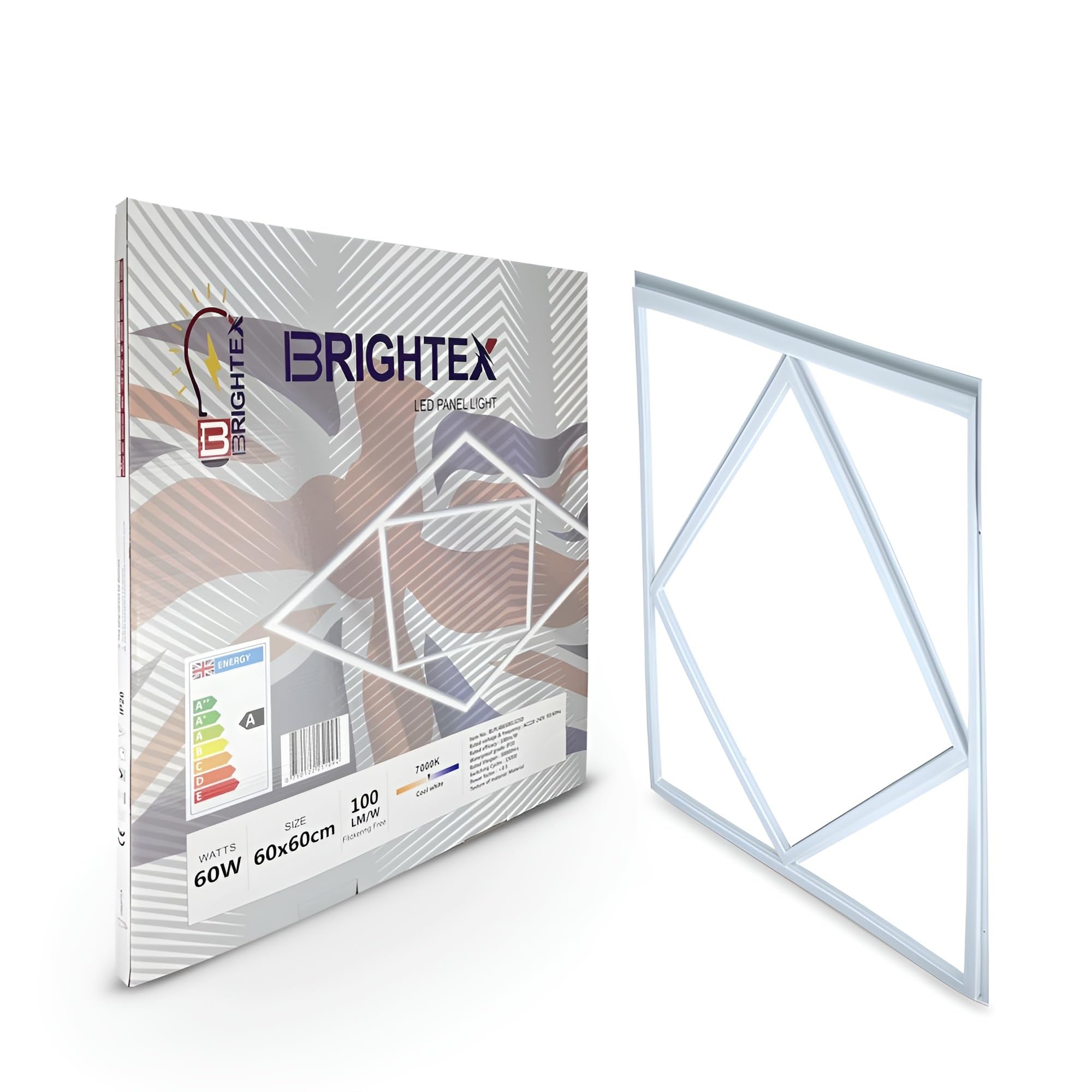 Brightex White Led Diamond Panel Lights 72W Square 7200 Lumen 600X600mm Ultra-Bright Square Ceiling Light, Recessed Panel For Offices, Schools & Commercial Spaces - 2 Years Warranty (Cool 7000K)