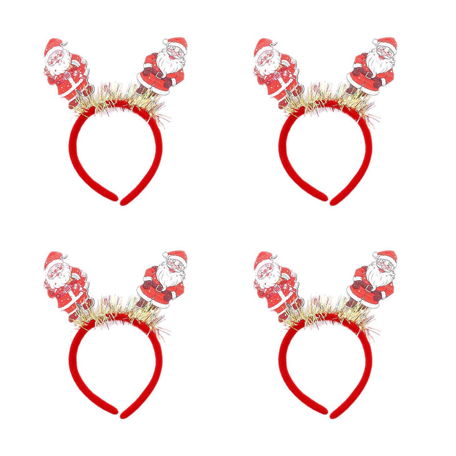 Buxuaaaa Festival Santa/Snowman/Deer Headband Elastic Comfort Hair Ornament for Christmas Parties Family Gatherings Festival Headband Family Matching Set