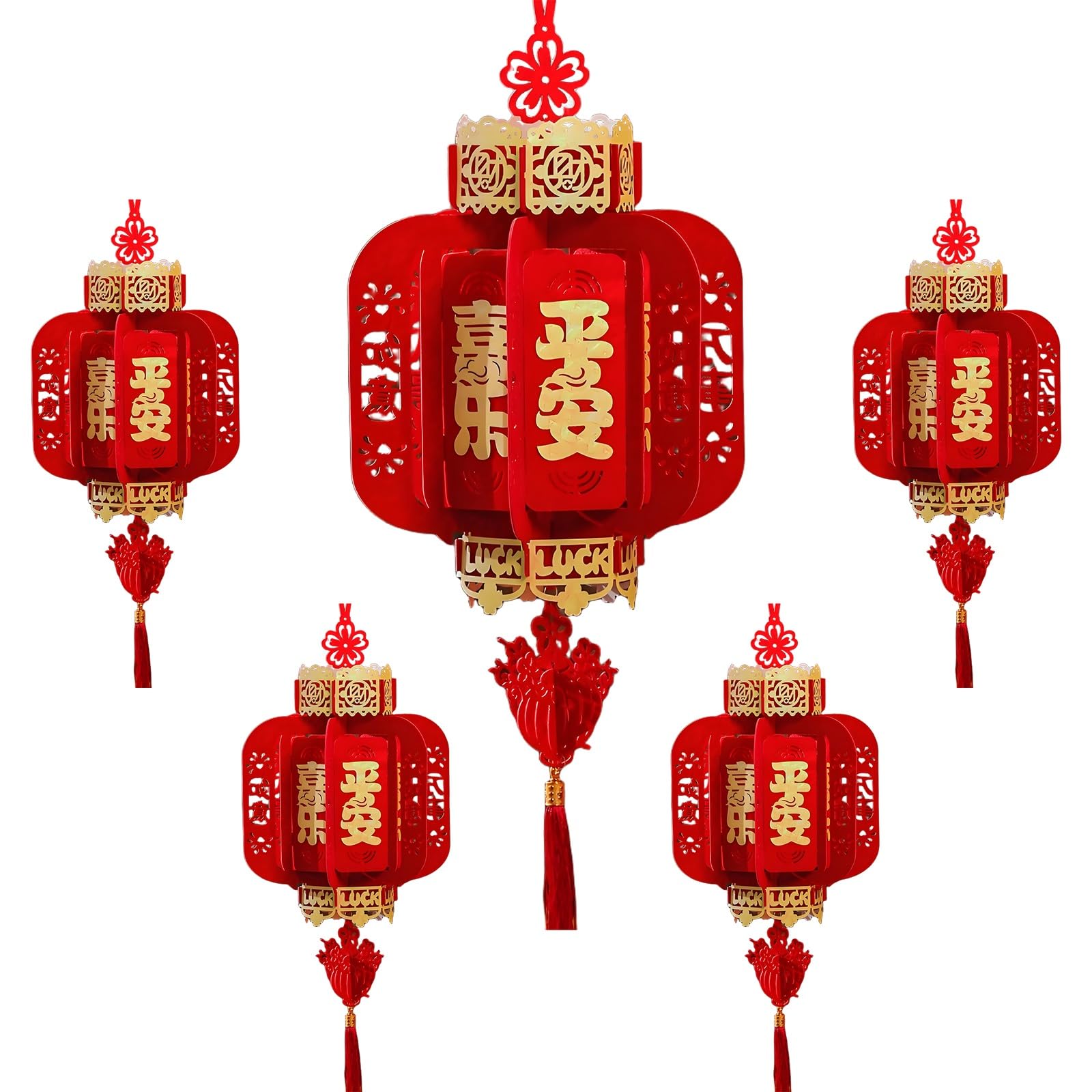 ROHCGHC chinese-style lanterns, Red Chinese Lanterns, Traditional Hanging Lamp, Rainproof and Sunproof, Creative Lucky Lantern(B)