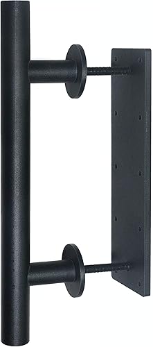 Delaney Hardware BD0804 Juego de manijas de puerta de granero negro, Hardware de puerta de granero negro, Hardware de puerta de granero negro,